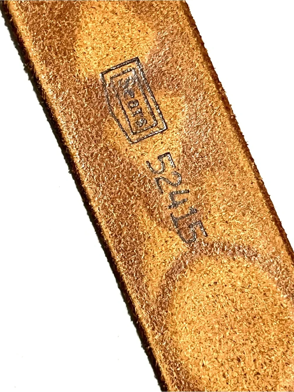 Sears Brown Vintage 70s Tooled Leather Belt with Turquoise Accent - Picture 8 of 8
